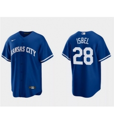 Men Kansas City Royals 28 Kyle Isbel Royal Cool Base Stitched Baseball Jersey