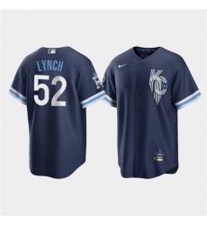 Men Kansas City Royals 52 Daniel Lynch 2022 Navy City Connect Cool Base Stitched jersey