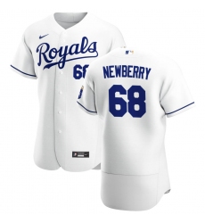 Men Kansas City Royals 68 Jake Newberry Men Nike White Home 2020 Flex Base Player MLB Jersey