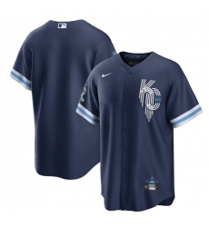 Men Kansas City Royals Blank 2022 Navy City Connect Cool Base Stitched jersey