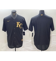 Men Kansas City Royals Blank Black Cool Base Stitched Jersey