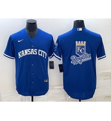 Men Kansas City Royals Royal Team Big Logo Cool Base Stitched Jersey