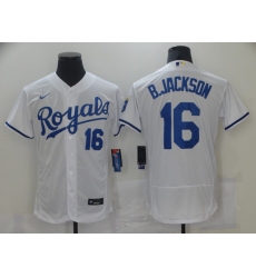 Men Nike Kansas City Royals Bo Jackson 16 White Alternate Stitched Baseball Jersey