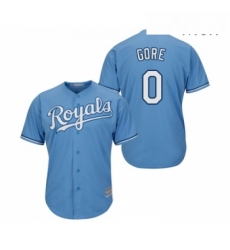 Mens Kansas City Royals 0 Terrance Gore Replica Light Blue Alternate 1 Cool Base Baseball Jersey 
