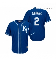 Mens Kansas City Royals 2 Chris Owings Replica Blue Alternate 2 Cool Base Baseball Jersey 