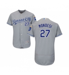 Mens Kansas City Royals 27 Adalberto Mondesi Grey Road Flex Base Authentic Collection Baseball Jersey