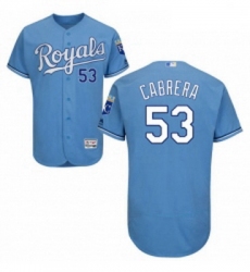 Mens Majestic Kansas City Royals 53 Melky Cabrera Light Blue Flexbase Authentic Collection MLB Jersey