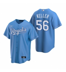 Mens Nike Kansas City Royals 56 Brad Keller Light Blue Alternate Stitched Baseball Jersey