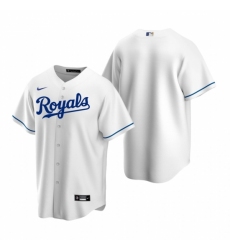 Mens Nike Kansas City Royals Blank White Home Stitched Baseball Jersey