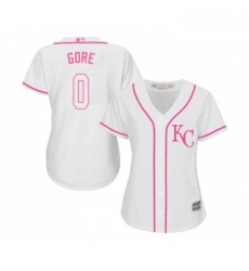 Womens Kansas City Royals 0 Terrance Gore Replica White Fashion Cool Base Baseball Jersey 