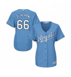 Womens Kansas City Royals 66 Ryan O Hearn Replica Light Blue Alternate 1 Cool Base Baseball Jersey 