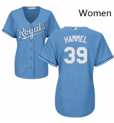 Womens Majestic Kansas City Royals 39 Jason Hammel Authentic Light Blue Alternate 1 Cool Base MLB Jersey