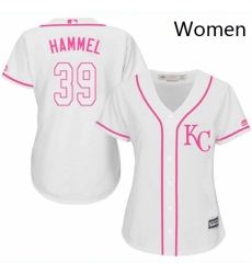 Womens Majestic Kansas City Royals 39 Jason Hammel Authentic White Fashion Cool Base MLB Jersey