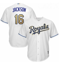 Youth Majestic Kansas City Royals 16 Bo Jackson Authentic White Home Cool Base MLB Jersey