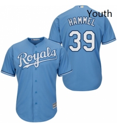 Youth Majestic Kansas City Royals 39 Jason Hammel Authentic Light Blue Alternate 1 Cool Base MLB Jersey