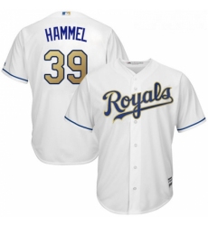 Youth Majestic Kansas City Royals 39 Jason Hammel Replica White Home Cool Base MLB Jersey