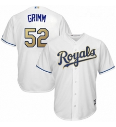 Youth Majestic Kansas City Royals 52 Justin Grimm Replica White Home Cool Base MLB Jersey 