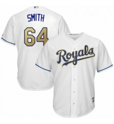 Youth Majestic Kansas City Royals 64 Burch Smith Replica White Home Cool Base MLB Jersey 