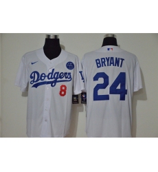Dodgers 24 Kobe Bryant White 2020 Nike KB Cool Base Jersey