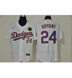 Dodgers 24 Kobe Bryant White 2020 Nike KB Flexbase Jersey