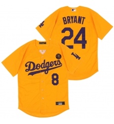 Dodgers 24 Kobe Bryant Yellow 2020 Nike KB Cool Base Jerseys