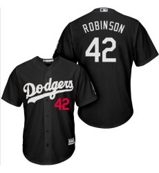 Dodgers 42 Jackie Robinson Black Turn Back The Clock Cool Base Jersey