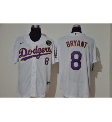 Dodgers 8 Kobe Bryant White 2020 Nike KB Cool Base Jersey