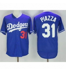 Los Angeles #31 Mike Piazza Dodgers Blue Flex Base Jersey