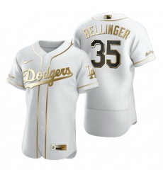 Los Angeles Dodgers 35 Cody Bellinger White Nike Mens Authentic Golden Edition MLB Jersey