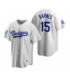 Men Brooklyn Los Angeles Dodgers 15 Austin Barnes White 2020 World Series Champions Cooperstown Collection Jersey