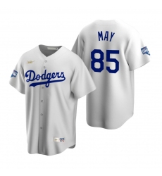 Men Brooklyn Los Angeles Dodgers 85 Dustin May White 2020 World Series Champions Cooperstown Collection Jersey