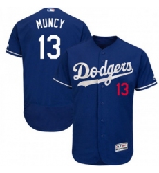 Men Dodgers 13 Max Muncy Blue Flex Base Stitched MLB jersey