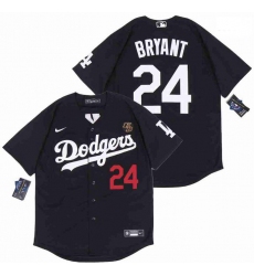 Men Dodgers 24 Kobe Bryant Black Cool Base Stitched MLB Jersey