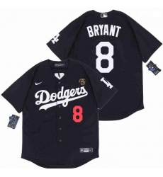 Men Dodgers 8 Kobe Bryant Black Cool Base Stitched MLB Jersey