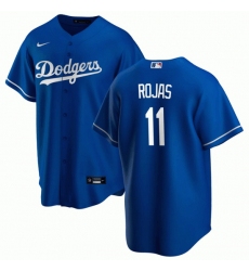 Men Los Angeles Dodgers 11 Miguel Rojas Vargas blue Cool Base Stitched Baseball Jersey