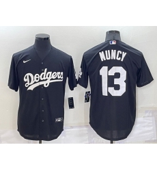 Men Los Angeles Dodgers 13 Max Muncy Black Cool Base Stitched Baseball Jersey