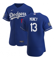 Men Los Angeles Dodgers 13 Max Muncy Men Nike Royal Alternate 2020 World Series Bound Flex Base Player MLB Jersey