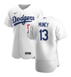 Men Los Angeles Dodgers 13 Max Muncy Men Nike White Home 2020 Flex Base Player MLB Jersey
