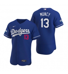 Men Los Angeles Dodgers 13 Max Muncy Royal 2020 World Series Champions Flex Base Jersey