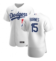 Men Los Angeles Dodgers 15 Austin Barnes Men Nike White Home 2020 Flex Base Player MLB Jersey