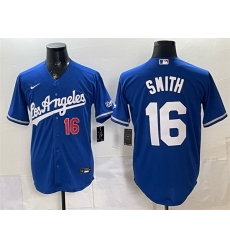 Men Los Angeles Dodgers  16 Will Smith Royal Alternate Stadium Stitched Baseball Jersey