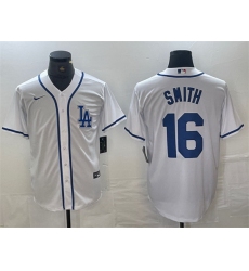 Men Los Angeles Dodgers 16 Will Smith White Cool Base Stitched Baseball Jersey