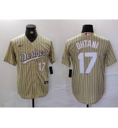 Men Los Angeles Dodgers 17 Shohei Ohtani Cream Cool Base Stitched Jersey 6