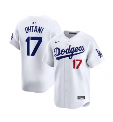Men Los Angeles Dodgers 17 Shohei Ohtani White Flexbase Base 2024 Home Stitched Baseball Jersey