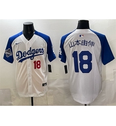 Men Los Angeles Dodgers 18 Yoshinobu Yamamoto White Royal 2025 World Series Champions Patch Limited Stitched Baseball Jersey Men Los Angeles Dodgers 18 Yoshinobu Yamamoto White Royal 2025 World Series Champions Patch Limited Stitched Baseball Jersey