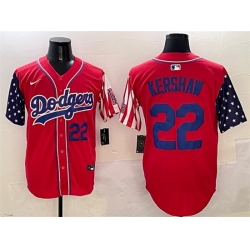 Men Los Angeles Dodgers 22 Clayton Kershaw Red Limited Stitched Baseball Jersey