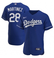 Men Los Angeles Dodgers 28 J D  Martinez Blue Flex Base Stitched Baseball JerseyS