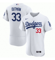 Men Los Angeles Dodgers 33 James Outman  Flex Base Vargas blue Stitched Baseball Jersey