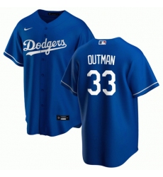 Men Los Angeles Dodgers 33 James Outman Vargas Grey Cool Base Stitched Baseball Jersey  282 29