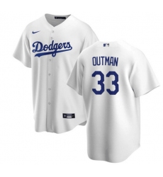 Men Los Angeles Dodgers 33 James Outman White Cool Base Stitched Baseball Jersey